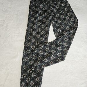 Aerie Tapered Casual Pants Elastic Waist Hem Grey Green Lightweight Womens Small